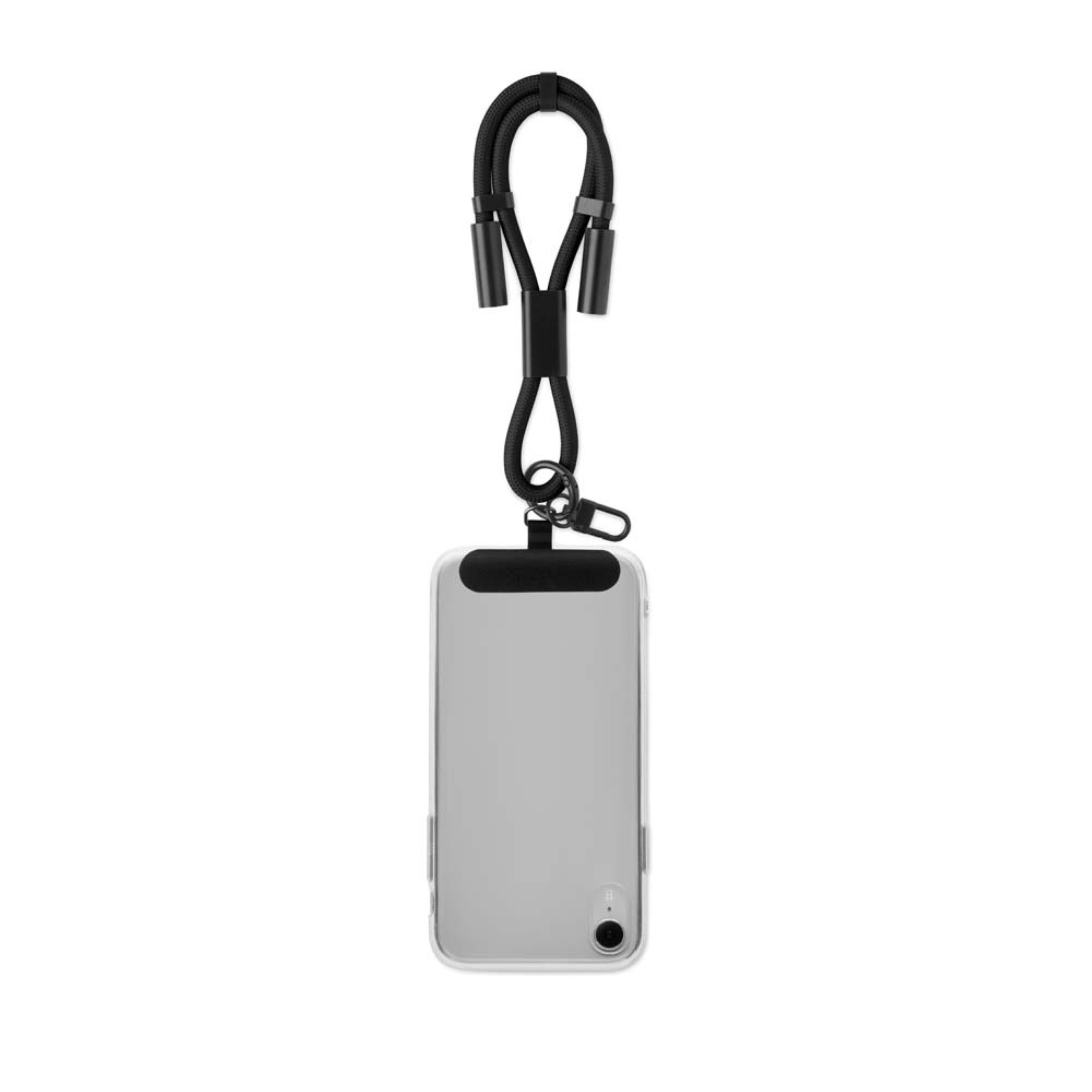 Verstelbare USB-C 60W korte laadkabel-strap met telefoonhouder