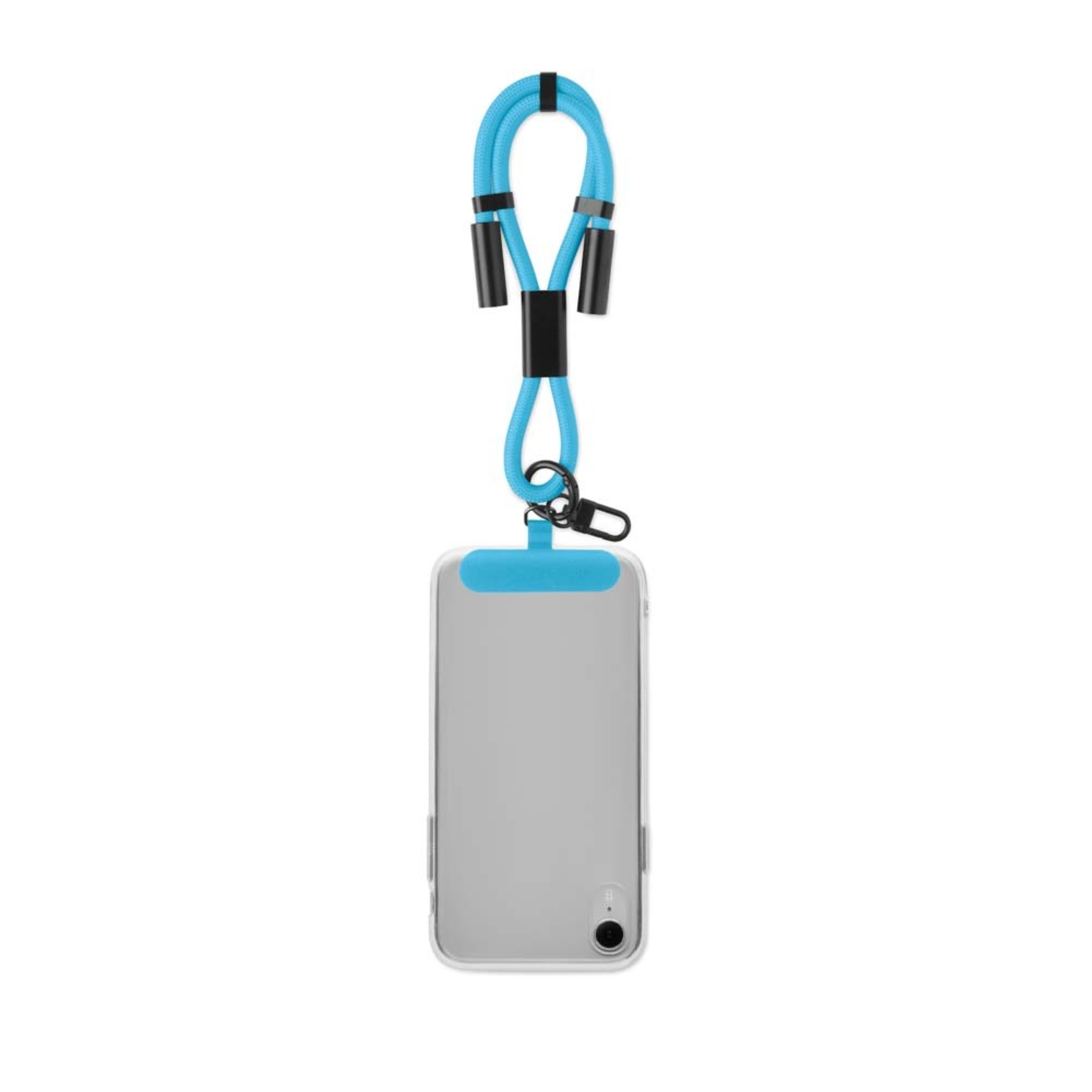 Verstelbare USB-C 60W korte laadkabel-strap met telefoonhouder