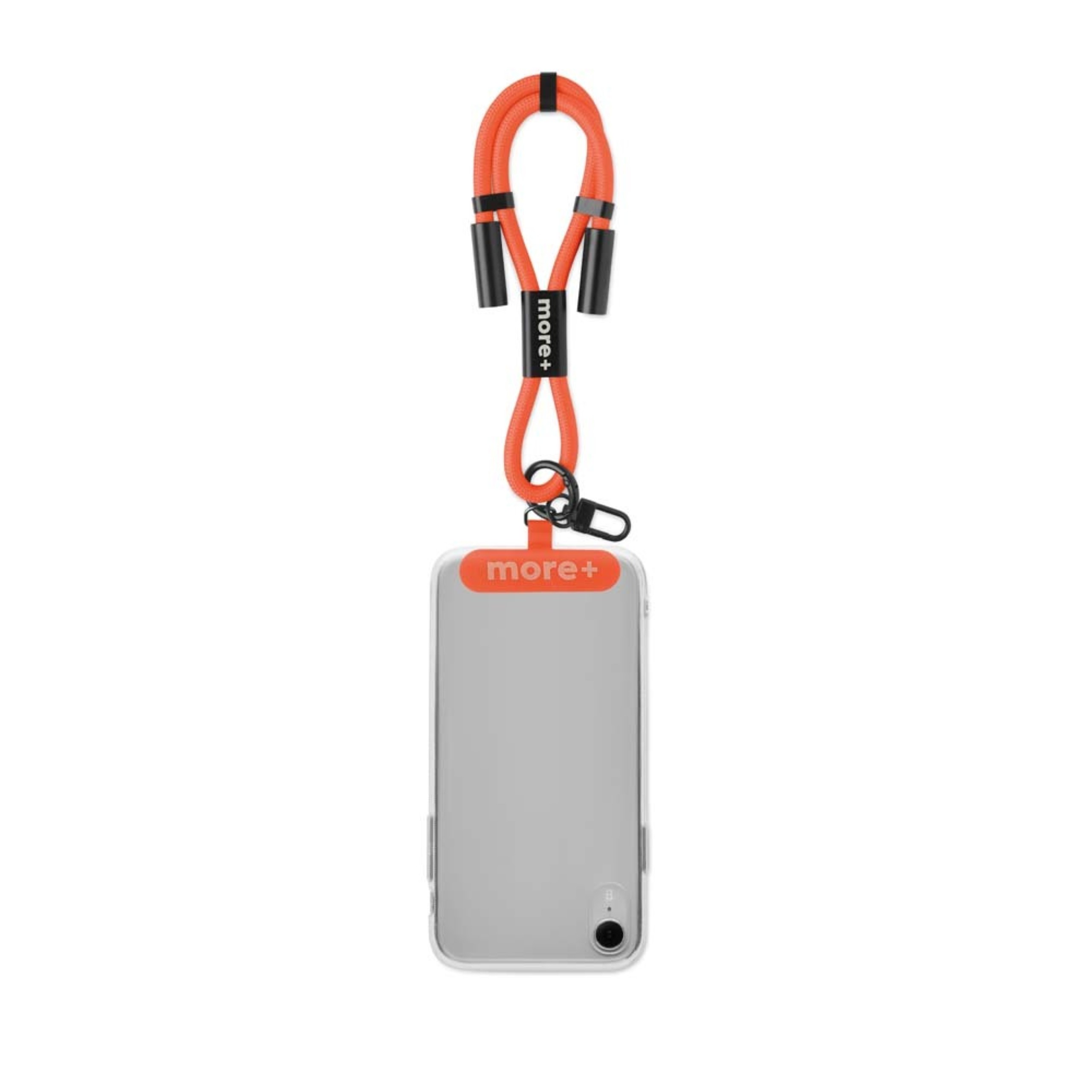 Verstelbare USB-C 60W korte laadkabel-strap met telefoonhouder