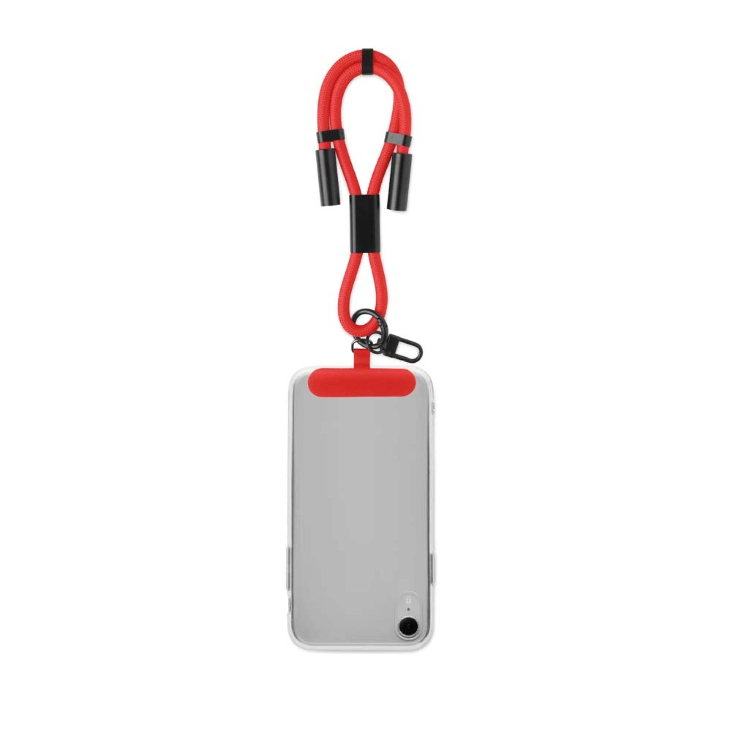 Verstelbare USB-C 60W korte laadkabel-strap met telefoonhouder
