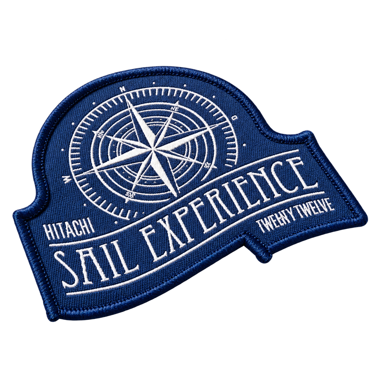 Geweven embleem Sail Experience in donkerblauw en wit