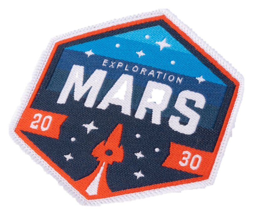Geweven Mars embleem